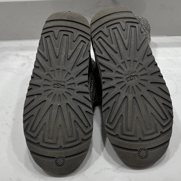 UGG Gray Knit Button Boots - Picture 6 of 11